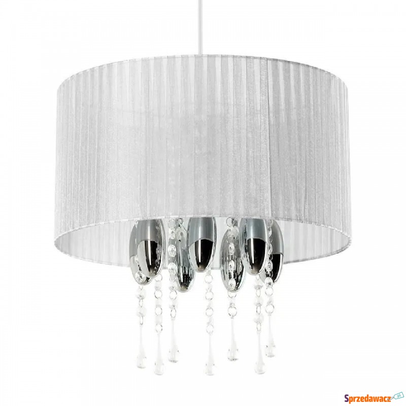 Lampa wisząca glamour E513-Camilo - biały - Lampy wiszące, żyrandole - Piekary Śląskie