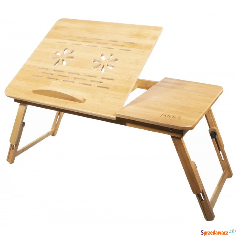 Bambusowy stolik pod laptopa z uchylnym blatem... - Stoły, stoliki, ławy - Szczecinek