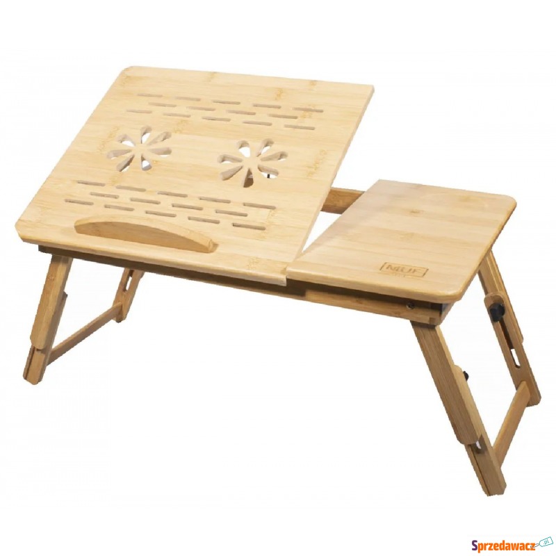 Bambusowy stolik pod laptopa z regulacją wyso... - Stoły, stoliki, ławy - Piła