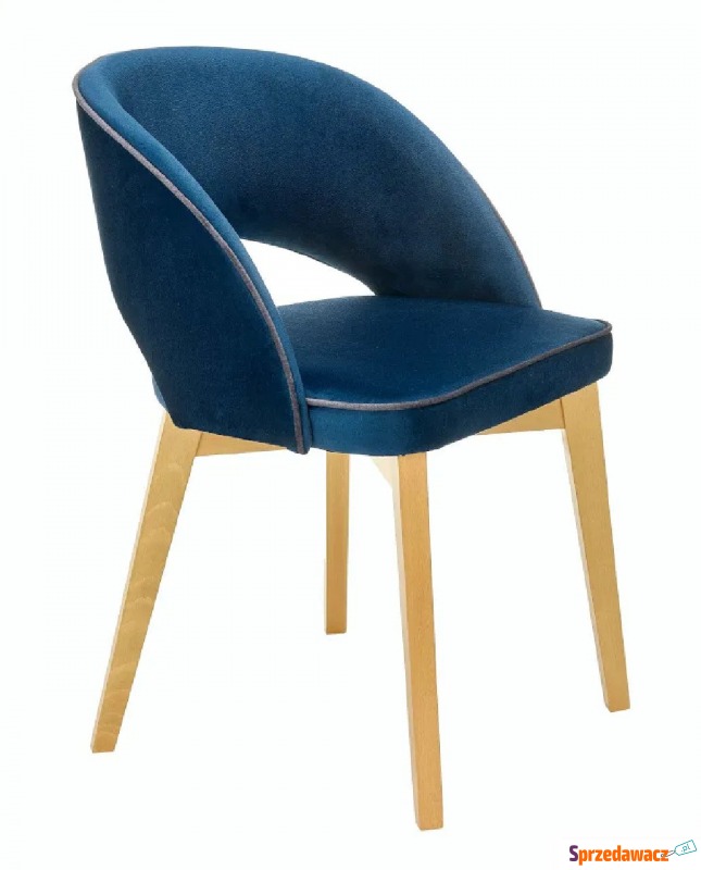 Niebieskie krzesło w stylu skandynawskim - Sidal - Krzesła do salonu i jadalni - Gdańsk