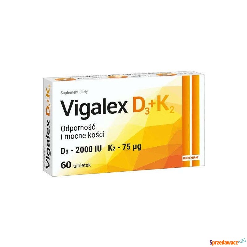 Vigalex d3 + k2 x 60 tabletek - Witaminy i suplementy - Rogoźnik