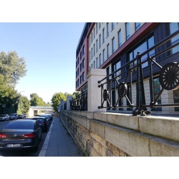 Słupek historyczny tralka żeliwna Otto Wagner - Pozostała architektura... - Gołdap - zdjęcie 5