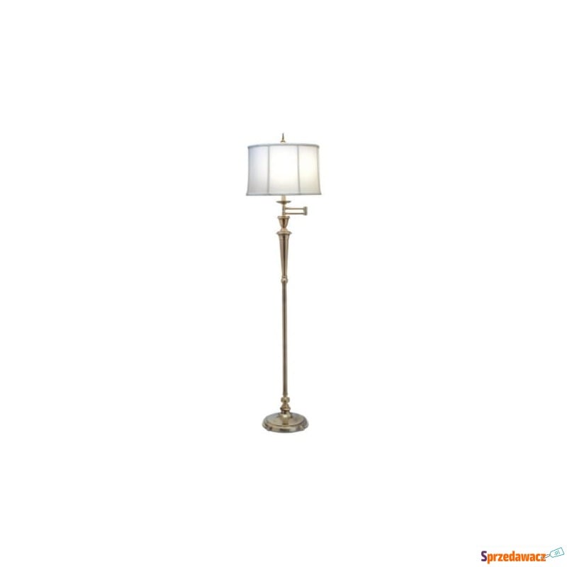 Lampa Podłogowa Wilington Mosiądz, Biel 43x43x168cm - Lampy - Sieradz