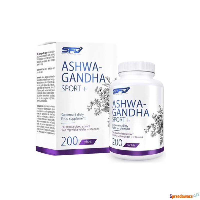 Ashwagandha sport+ x 200 tabletek - Witaminy i suplementy - Lubin