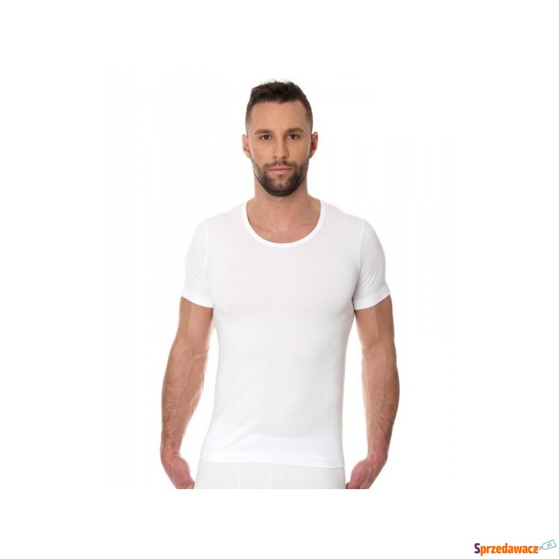Koszulka męska Brubeck SS 00990A biała - Bluzki, koszulki - Słupsk