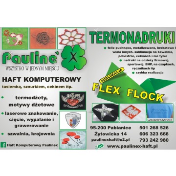 Haft 3D, haft wypukły, hafciarnia, haft reklamowy - Reklama, marketing - Pabianice - zdjęcie 5