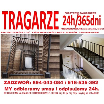TRAGARZE wnoszenie znoszenie wynoszenie każda... - Utylizacja, wywóz śmieci - Warszawa - zdjęcie 1