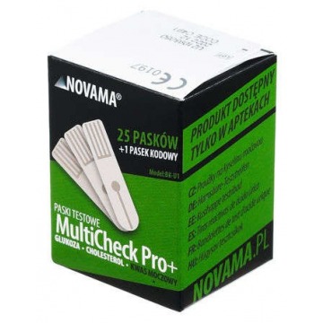 Novama multicheck pro+ paski testowe kwas moczowy x 25 sztuk