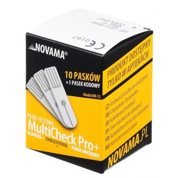 Novama multicheck pro+ paski testowe cholesterol x 10 sztuk