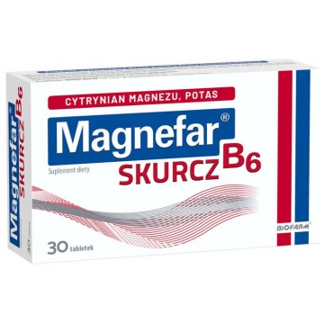 Magnefar b6 skurcz x 30 tabletek