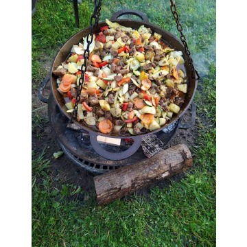 Patelnia żeliwna kociołek grill 40 cm - Kociołki, garnki - Gołdap - zdjęcie 4