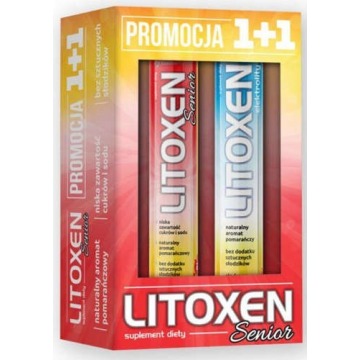 Litoxen senior x 20 tabletek musujących + litoxen elektrolity x 20 tabletek musujących