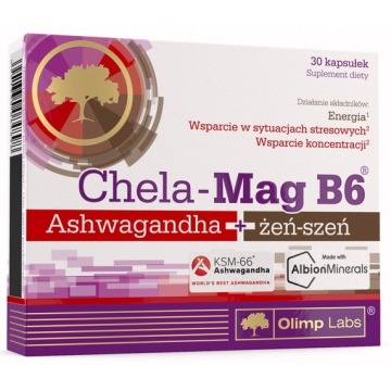 Chela-mag b6 ashwagandha + żeń-szeń x 30 kapsułek