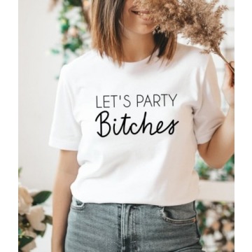 koszulka na panieński - let's party biała