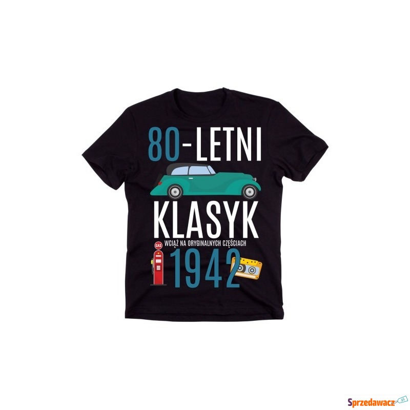 męska koszulka na 80 urodziny - Bluzki, koszulki - Olsztyn