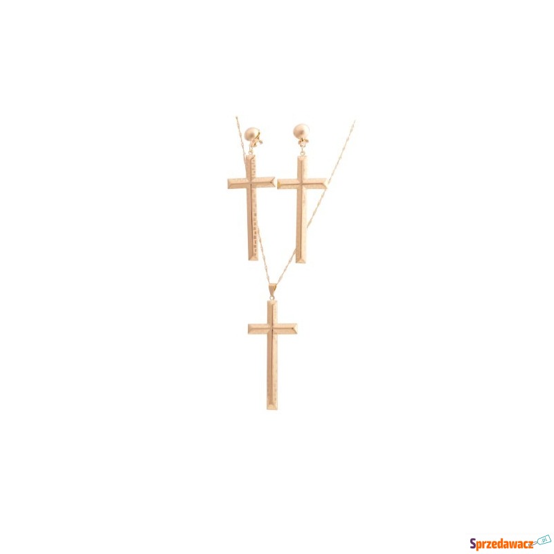 Komplet, duże krzyże, motyw grecki 85 - Komplety biżuterii - Białogard