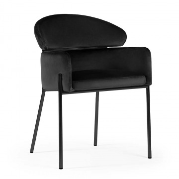 Krzesło Reda - Czarne, Czarne Nogi 58x58x78cm