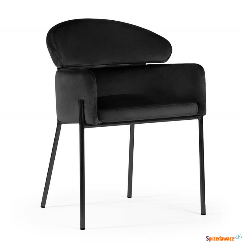 Krzesło Reda - Czarne, Czarne Nogi 58x58x78cm - Krzesła kuchenne - Krzeszów