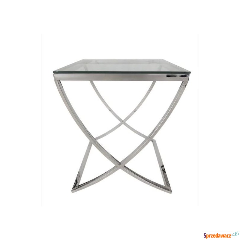 Stolik Pomocniczy Molo Srebrny 50x50x60cm - Stoły, stoliki, ławy - Leszno