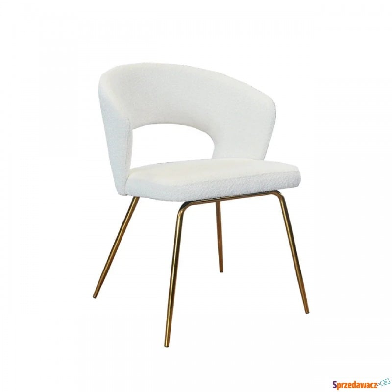 Krzesło Stanton Bouclé, Złote Nogi 80x59x56cm - Krzesła kuchenne - Zamość