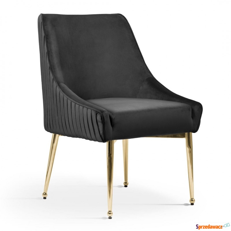 Krzesło Neon - Czarny, Złote Nogi 59x66x86cm - Krzesła kuchenne - Nysa