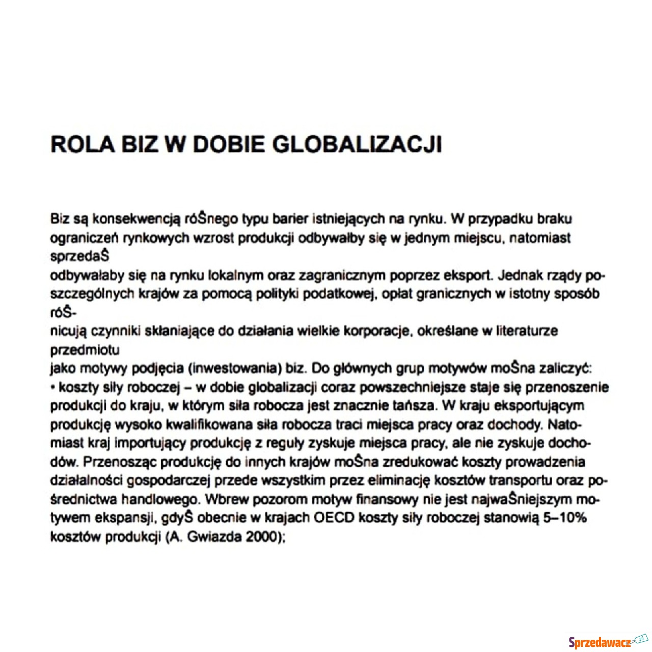 Rola BIZ w dobie globalizacji
