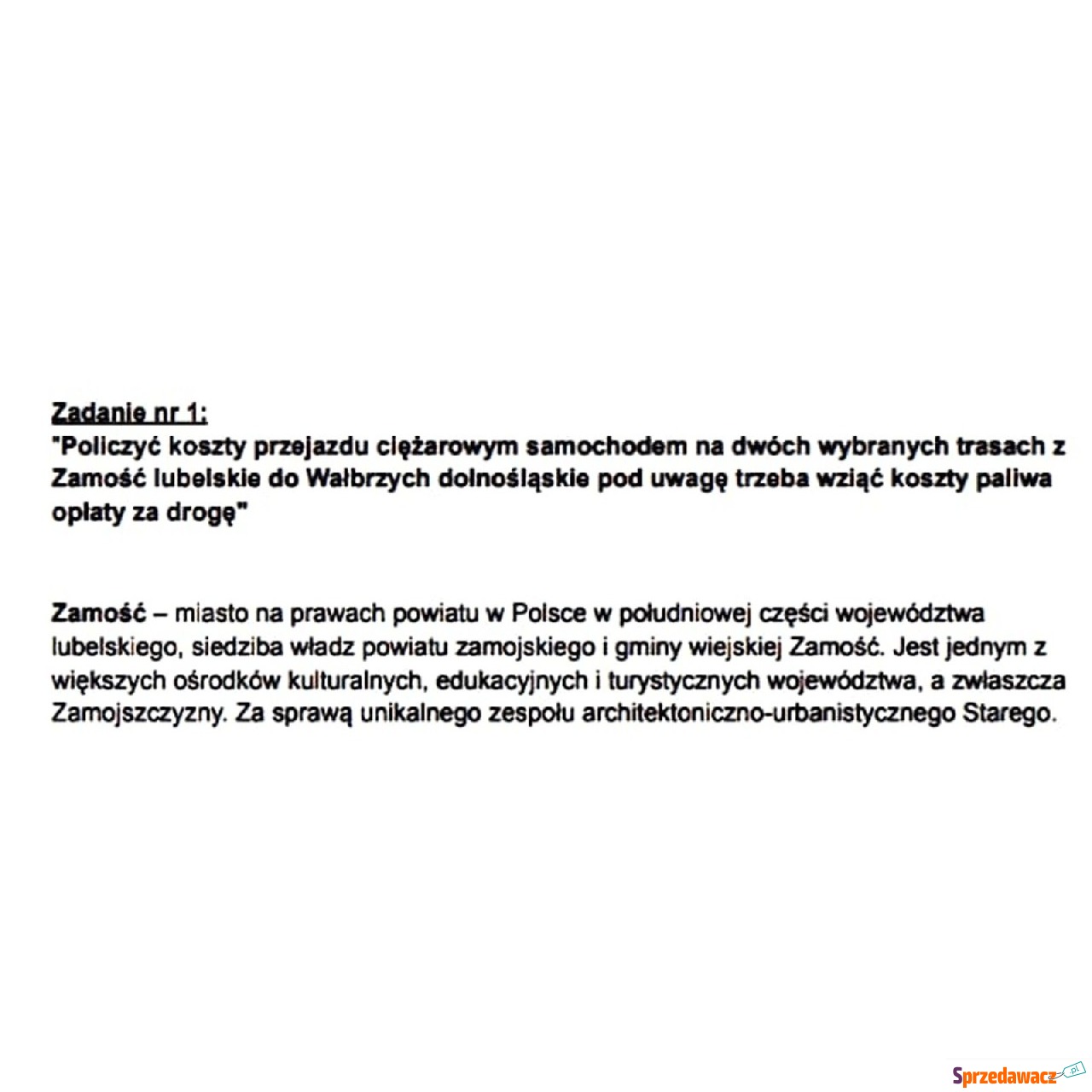 Koszty przejazdu samochodem ci...