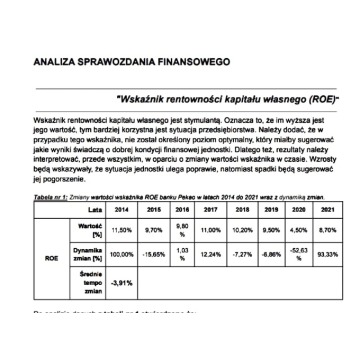Analiza sprawozdania finansowego