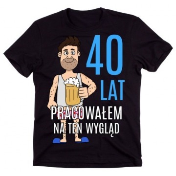 męska koszulka na 40 prezent na 40 dla faceta