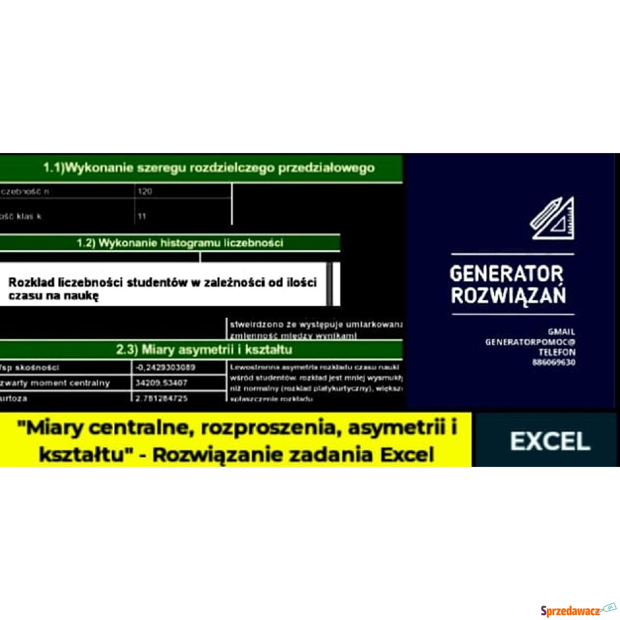 "Miary centralne, rozpros...