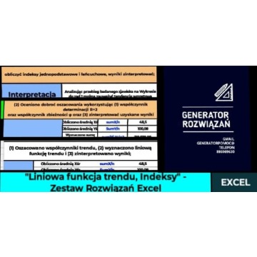 "Analiza danych" - Zestaw 6 Rozwiązań Excel. poziom - Studia