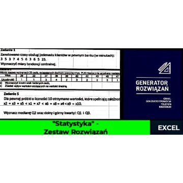 "Statystyka" - Zestaw 5 rozwiązań Excel. poziom - Studia
