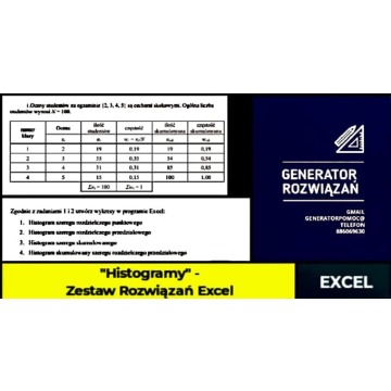 "Histogramy" - Zestaw 2 Rozwiązań Excel. poziom - Studia