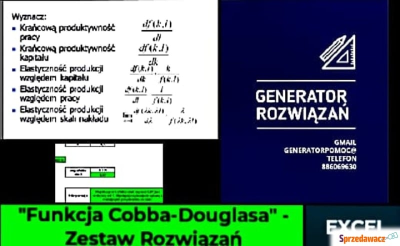 "Funkcja Cobba-Douglasa" - Rozwiązanie... - Pozostałe materiały edu. - Warszawa