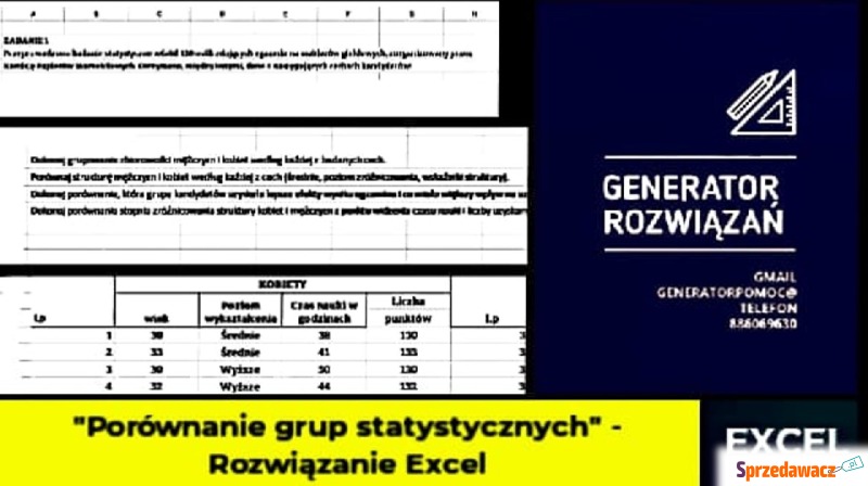 "Porównanie grup statystycznych" - ... - Pozostałe materiały edu. - Warszawa