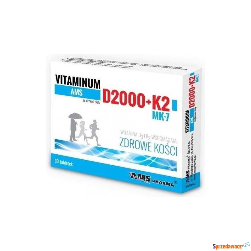 Vitaminum d2000+k2 x 30 tabletek - data ważności... - Witaminy i suplementy - Tarnobrzeg