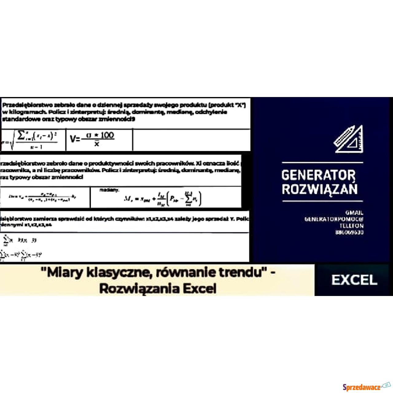 "Miary klasyczne, równanie...
