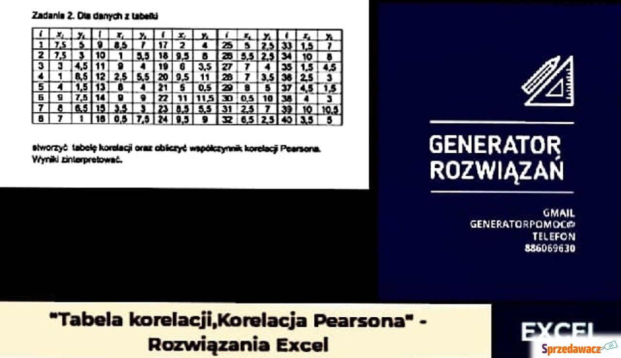 "Tabela korelacji, Korelacja...