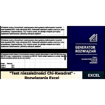 "Test niezależności Chi-Kwadrat" - Zestaw 4 rozwiązań Excel