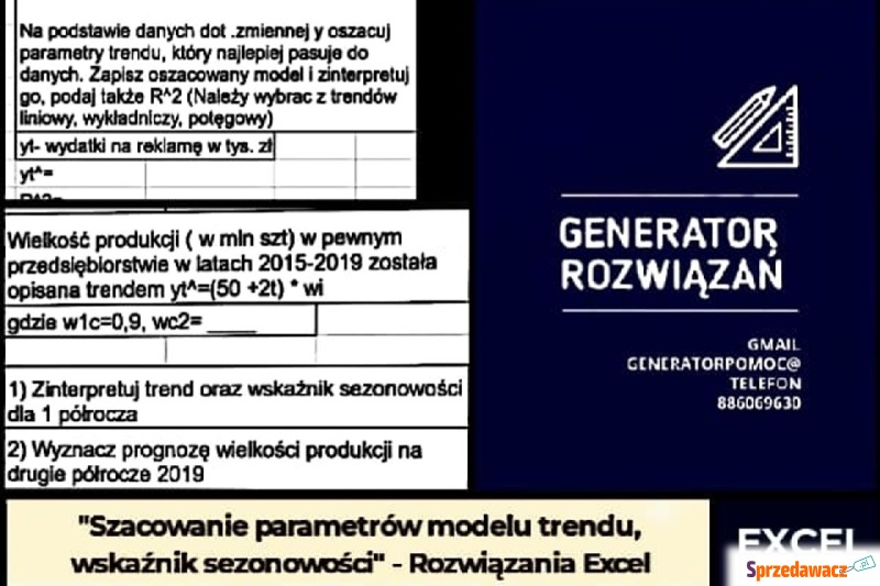 "Szacowanie parametrów modelu trendu, ws... - Pozostałe materiały edu. - Warszawa