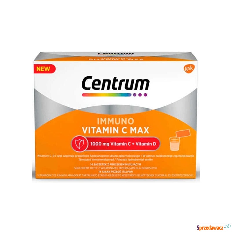Centrum immuno vitamin c max x 14 saszetek - Witaminy i suplementy - Świnoujście