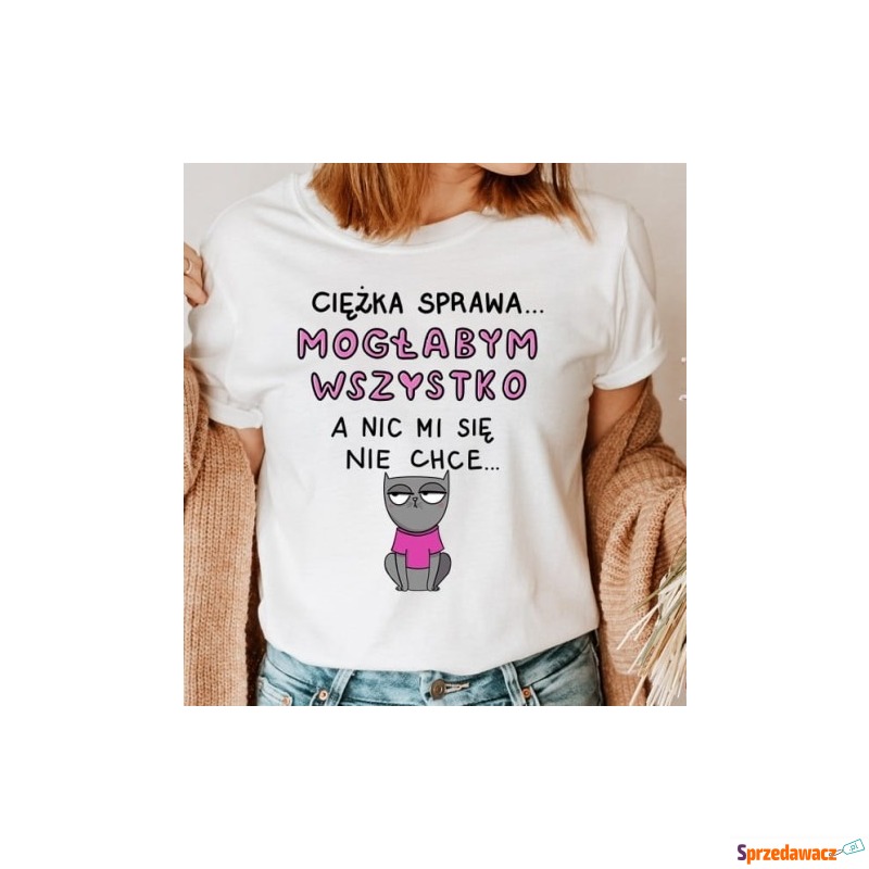 damska koszulka z nadrukiem - Bluzki, koszule - Katowice