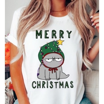 damska koszulka na świąteczny prezent