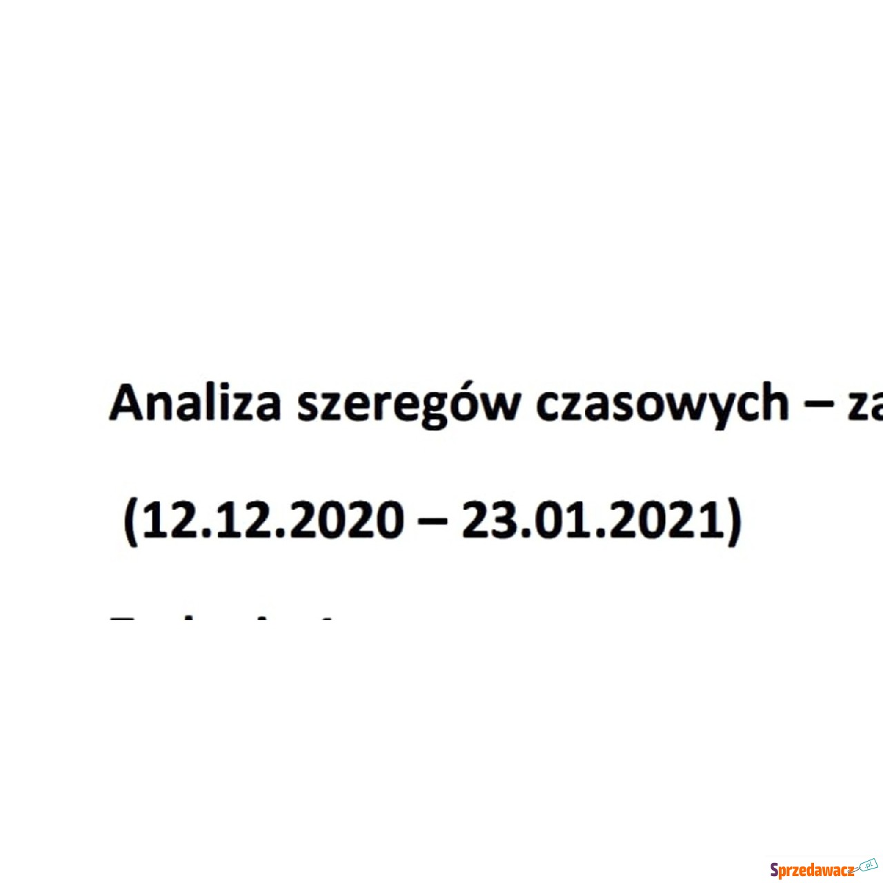 "Analiza statystyczna sze...