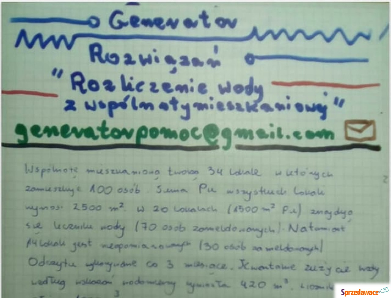 "Rozliczenie wody z wspólnoty...