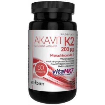 Akavit naturalna witamina k2 200mcg x 60 kapsułek