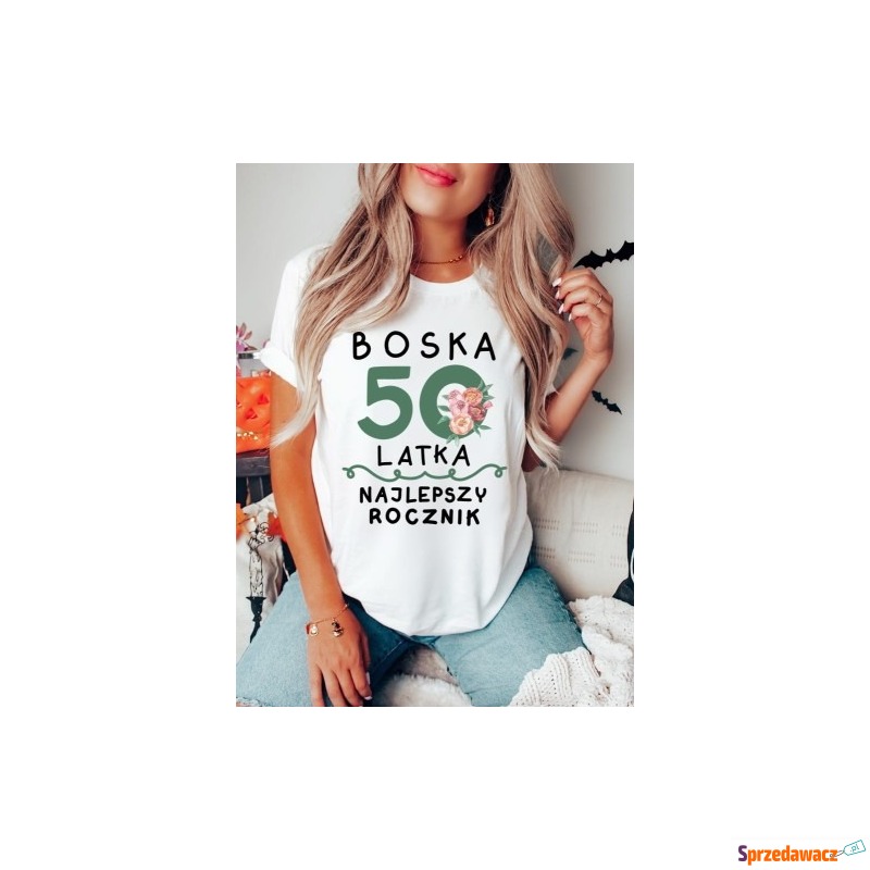 koszulka na 50 urodziny boska 50 - Bluzki, koszule - Gliwice