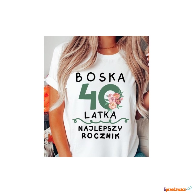 koszulka na 40 urodziny boska 40 - Bluzki, koszule - Opole