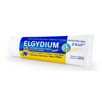 Elgydium kids pasta do zębów przeciw próchnicy bananowa 50ml - data ważności 30-11-2022r.