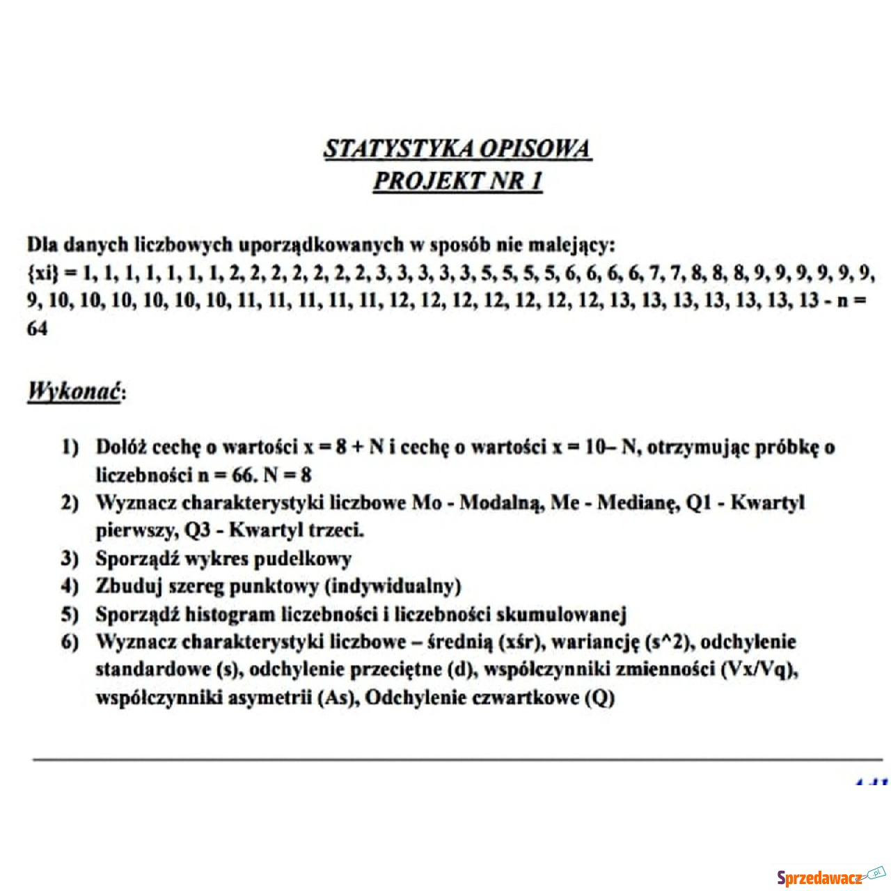 "Statystyka opisowa proje...